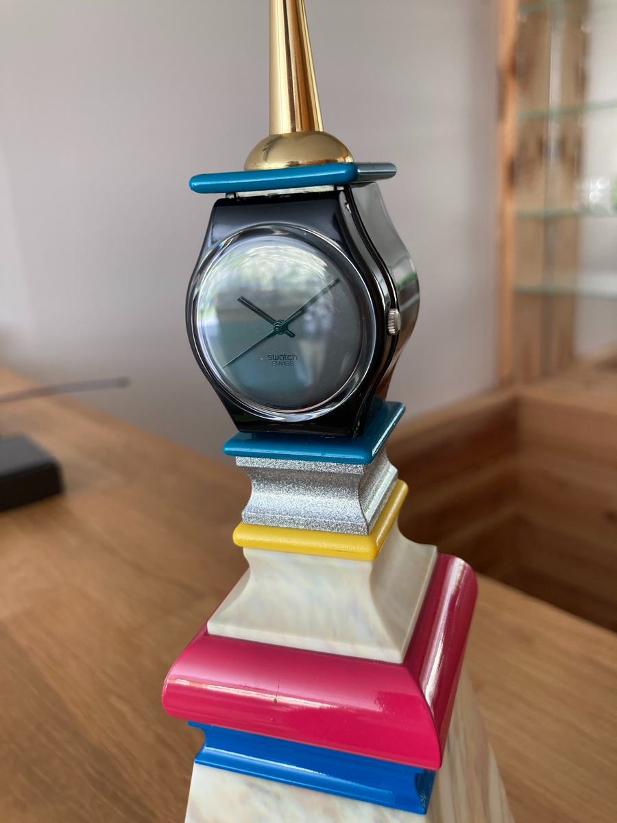 SWATCH MENDINI TOWER 1998 置時計　オブジェ　希少 SWATCH MENDINI TOWER 1998 置時計オブジェ希少